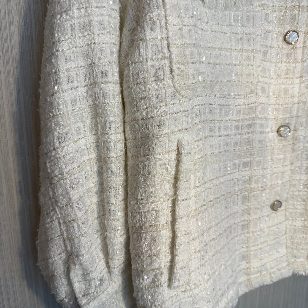 Zara White Jacket L - Picture 4 of 6